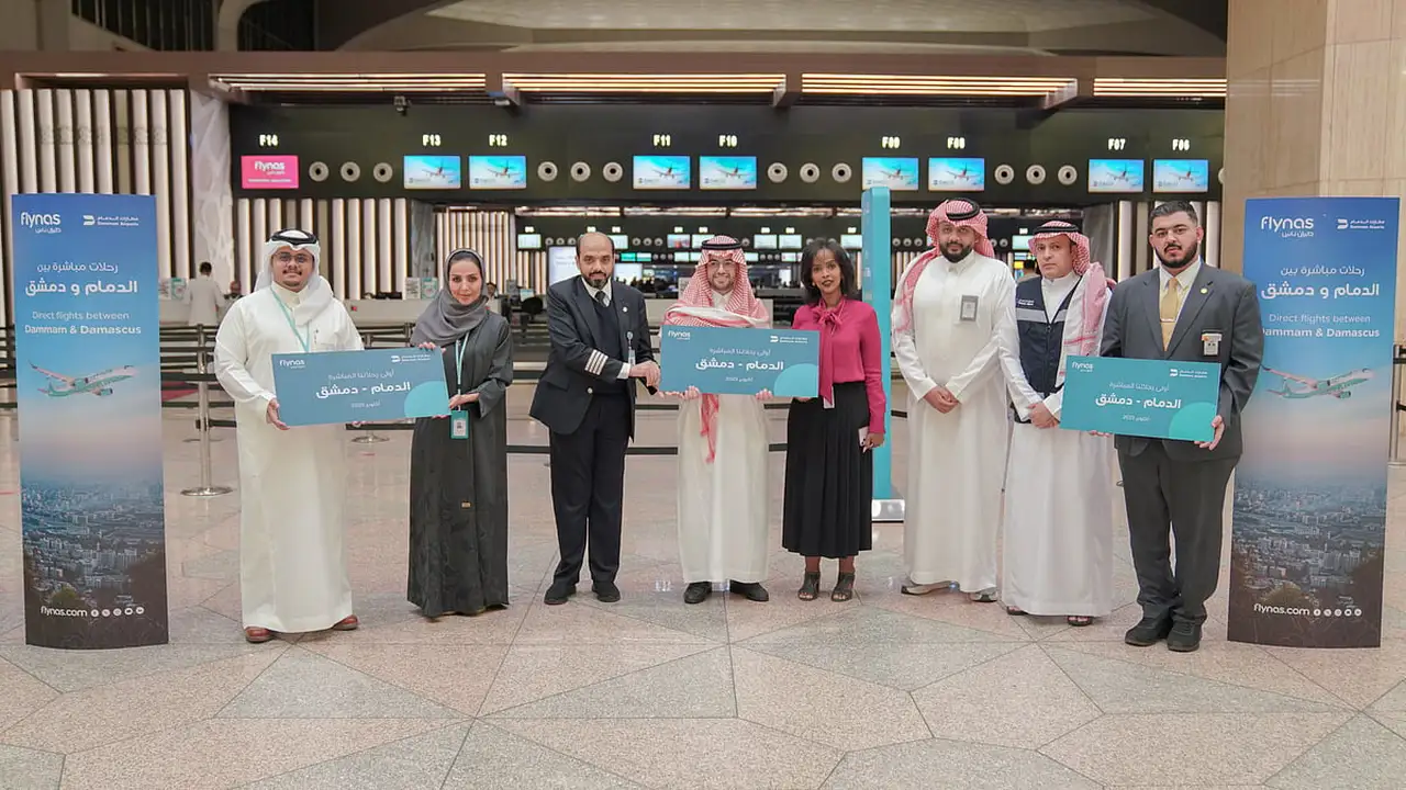 طيران ناس يعيد الربط الجوي المباشر بين الدمام ودمشق بأولى رحلاته